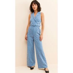 Hutch Denim Eyelet Jumpsuit, Size 10